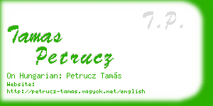 tamas petrucz business card